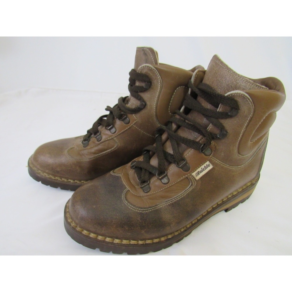 Raichle Switzerland Mountaineering Hiking Leather‎ Boots US Mens 8.5